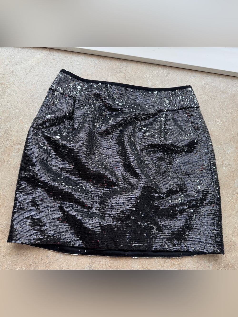 J.Crew Black Sequin Mini Skirt, Size 4